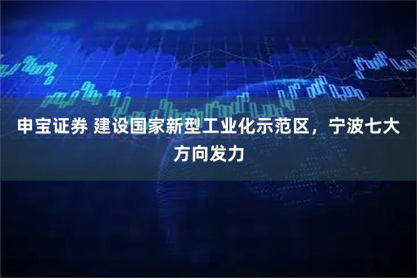 申宝证券 建设国家新型工业化示范区，宁波七大方向发力