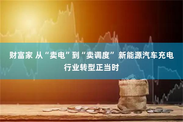 财富家 从“卖电”到“卖调度” 新能源汽车充电行业转型正当时